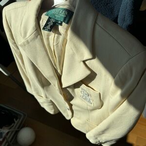 Vintage Ralph Lauren Blazer in Cream Sz 8P